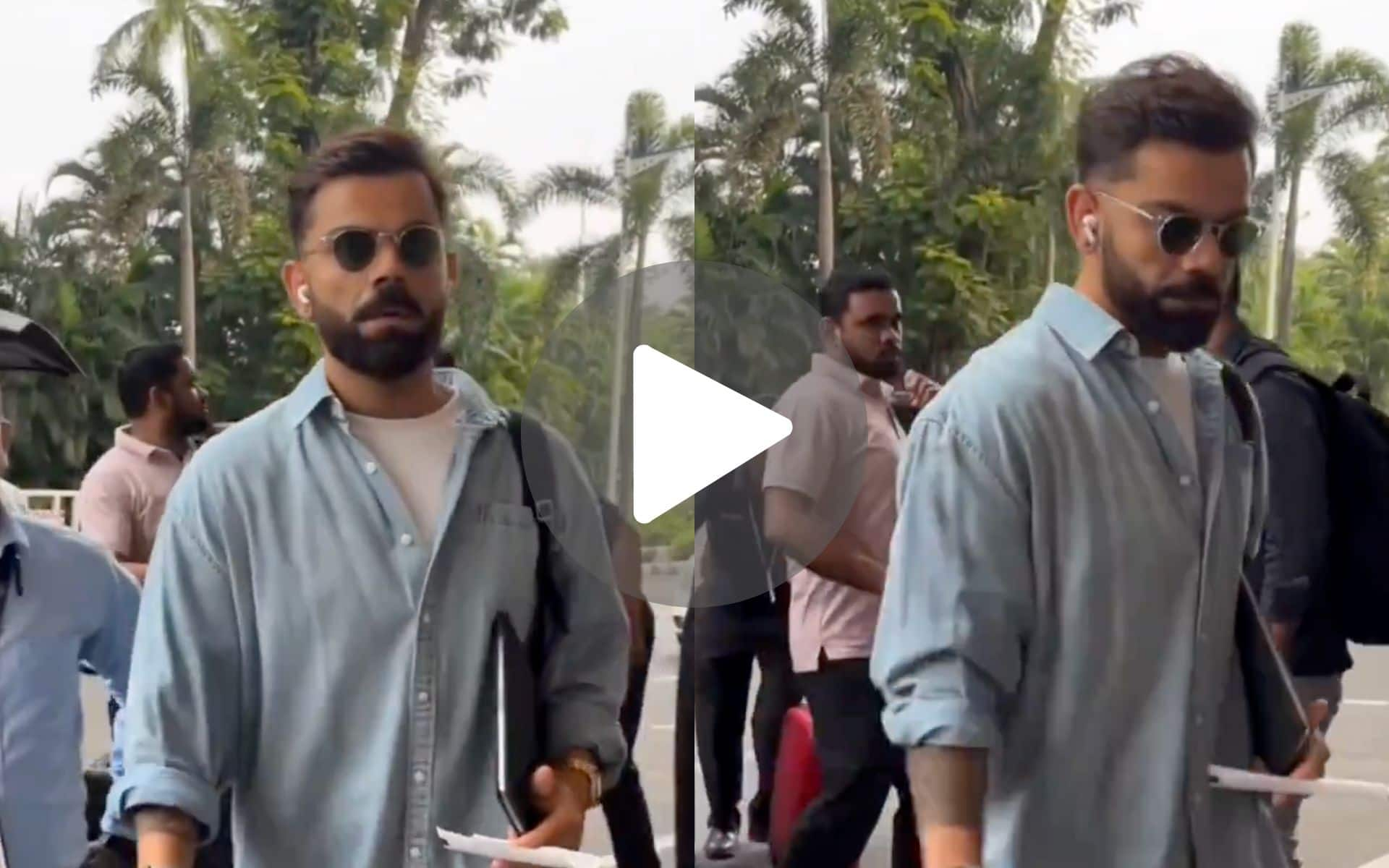 Virat Kohli's Stylish Departure From Mumbai To Bengaluru For 1st test Vs NZ - Watch